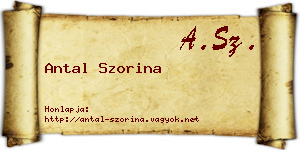 Antal Szorina névjegykártya